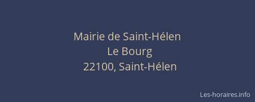 Mairie de Saint-H&eacute;len