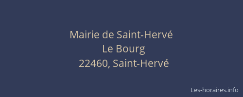 Mairie de Saint-Herv&eacute;