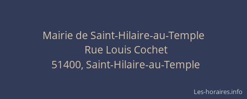 Mairie de Saint-Hilaire-au-Temple