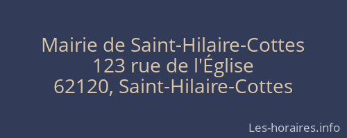 Mairie de Saint-Hilaire-Cottes