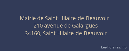 Mairie de Saint-Hilaire-de-Beauvoir
