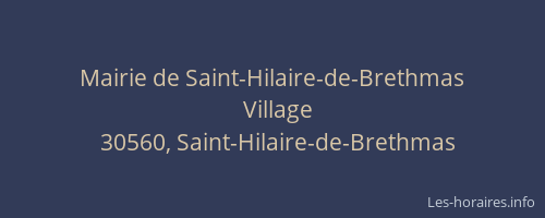 Mairie de Saint-Hilaire-de-Brethmas
