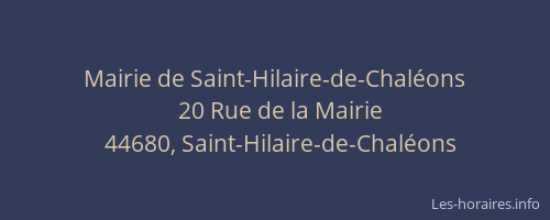 Mairie de Saint-Hilaire-de-Chaléons