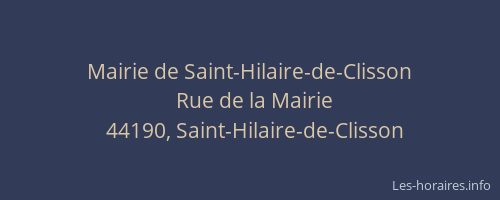 Mairie de Saint-Hilaire-de-Clisson