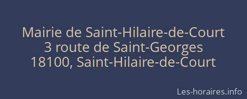 Mairie de Saint-Hilaire-de-Court
