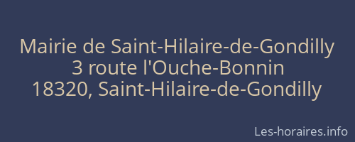 Mairie de Saint-Hilaire-de-Gondilly