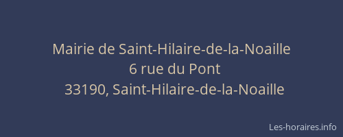 Mairie de Saint-Hilaire-de-la-Noaille