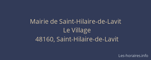Mairie de Saint-Hilaire-de-Lavit