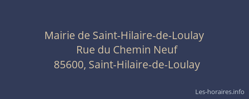 Mairie de Saint-Hilaire-de-Loulay