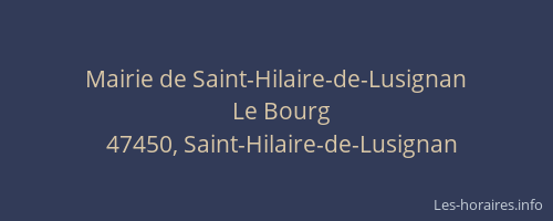 Mairie de Saint-Hilaire-de-Lusignan