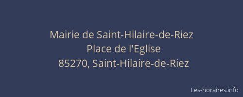 Mairie de Saint-Hilaire-de-Riez