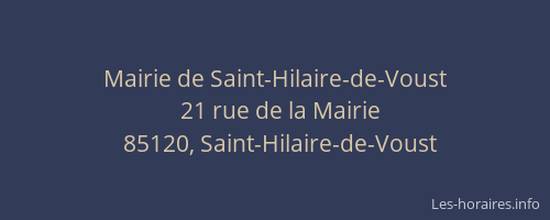Mairie de Saint-Hilaire-de-Voust