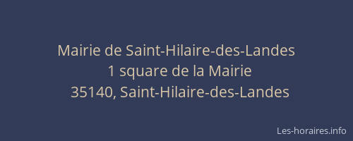 Mairie de Saint-Hilaire-des-Landes
