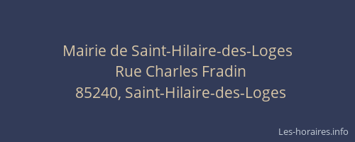 Mairie de Saint-Hilaire-des-Loges