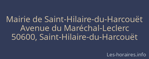 Mairie de Saint-Hilaire-du-Harcouët