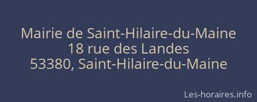 Mairie de Saint-Hilaire-du-Maine