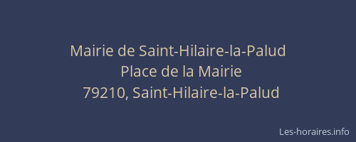 Mairie de Saint-Hilaire-la-Palud