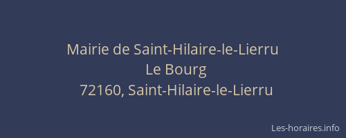 Mairie de Saint-Hilaire-le-Lierru