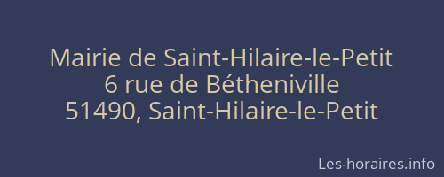 Mairie de Saint-Hilaire-le-Petit