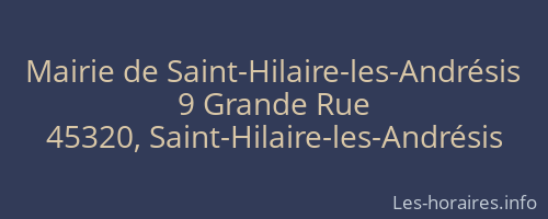 Mairie de Saint-Hilaire-les-Andrésis