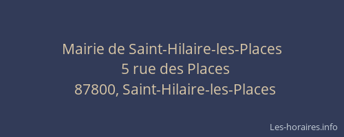 Mairie de Saint-Hilaire-les-Places