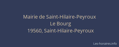 Mairie de Saint-Hilaire-Peyroux