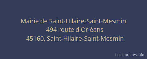 Mairie de Saint-Hilaire-Saint-Mesmin