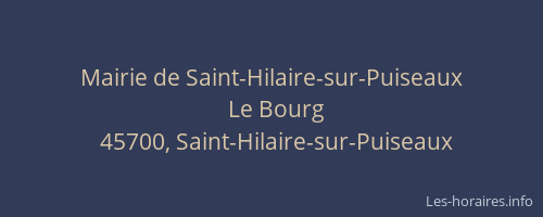 Mairie de Saint-Hilaire-sur-Puiseaux