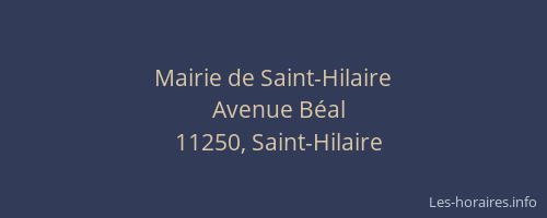 Mairie de Saint-Hilaire