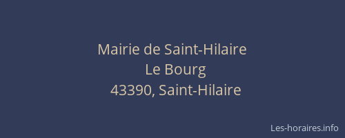 Mairie de Saint-Hilaire