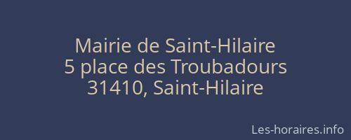Mairie de Saint-Hilaire