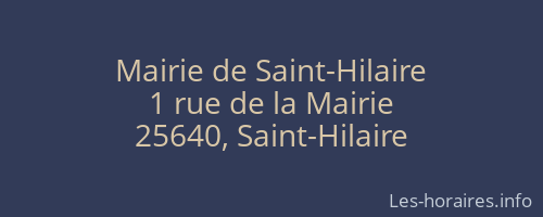 Mairie de Saint-Hilaire