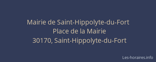 Mairie de Saint-Hippolyte-du-Fort