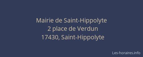 Mairie de Saint-Hippolyte