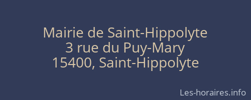 Mairie de Saint-Hippolyte