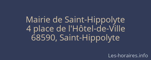 Mairie de Saint-Hippolyte