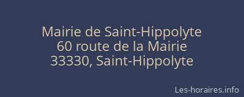 Mairie de Saint-Hippolyte