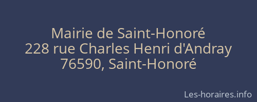 Mairie de Saint-Honoré