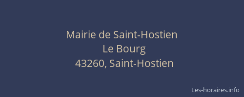 Mairie de Saint-Hostien