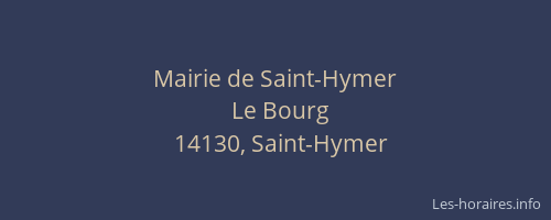 Mairie de Saint-Hymer
