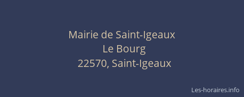 Mairie de Saint-Igeaux