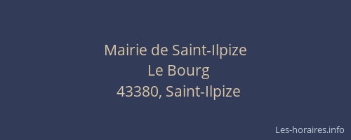 Mairie de Saint-Ilpize
