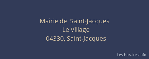 Mairie de  Saint-Jacques