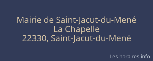 Mairie de Saint-Jacut-du-Mené