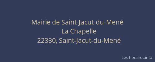 Mairie de Saint-Jacut-du-Men&eacute;