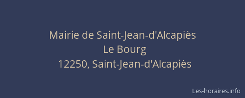 Mairie de Saint-Jean-d'Alcapi&egrave;s