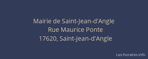 Mairie de Saint-Jean-d'Angle