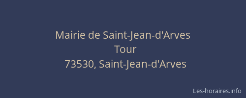 Mairie de Saint-Jean-d'Arves
