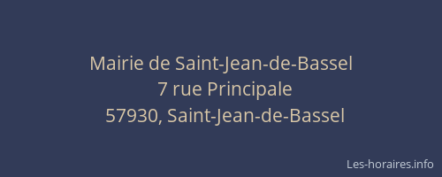 Mairie de Saint-Jean-de-Bassel