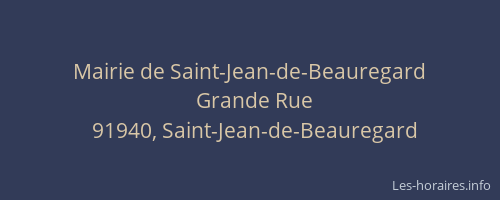 Mairie de Saint-Jean-de-Beauregard